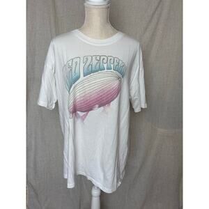 American Eagle Led Zeppelin Band White T-Shirt Size XS/S